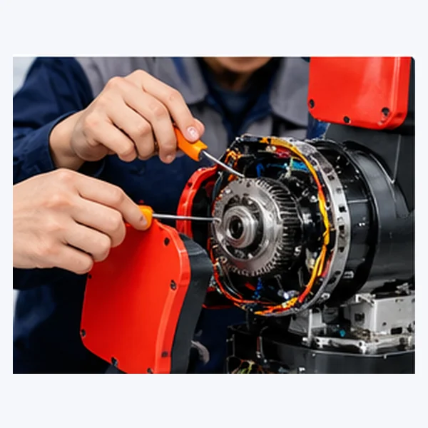 Industrial robot mechanical disassembly and assembly training