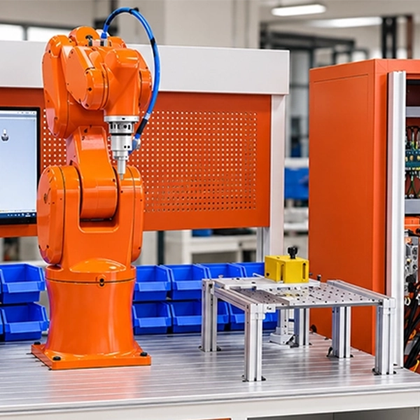 Six-axis industrial robot for mechanical assembly and maintenance training