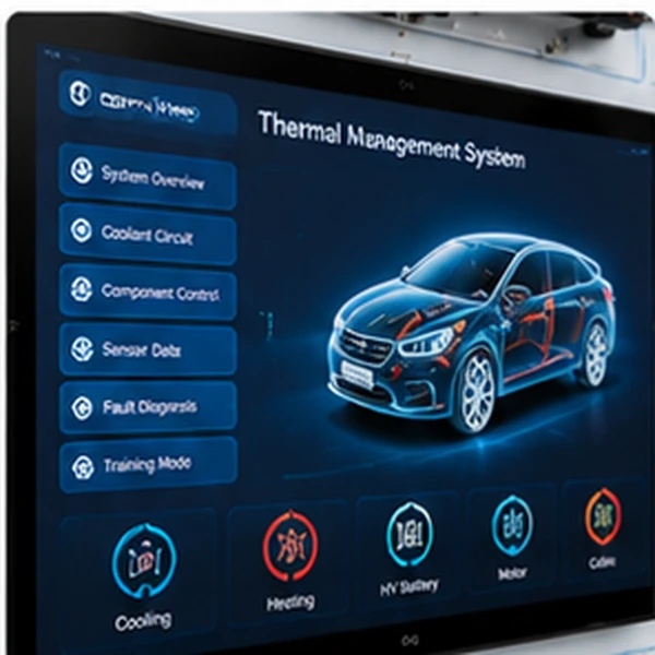 Interactive touchscreen for EV thermal management training
