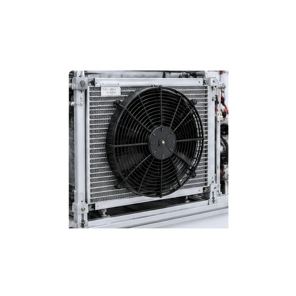 Condenser and cooling fan components of the EV air conditioning system