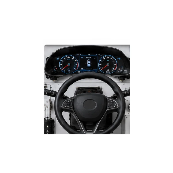 Automotive instrument cluster and steering controls on the training bench