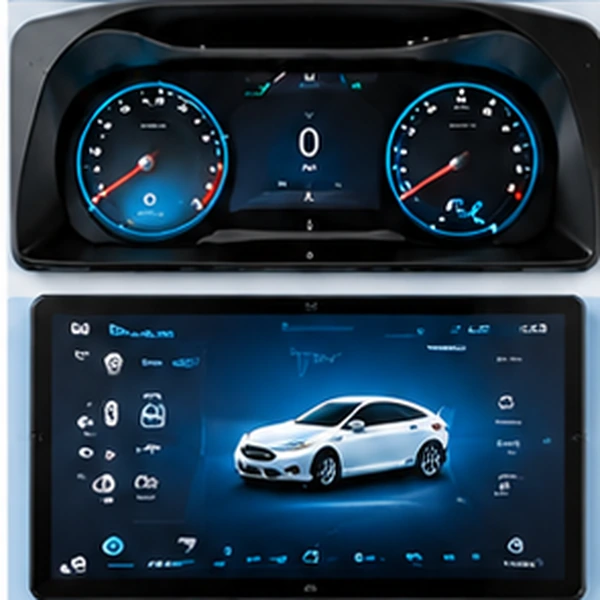 EV motor drive instrument cluster and interactive touchscreen